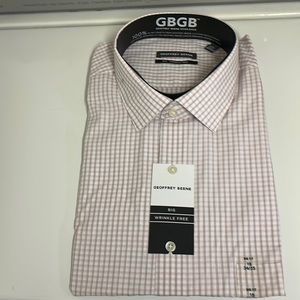 Geoffrey Beene pink plaid dress shirt